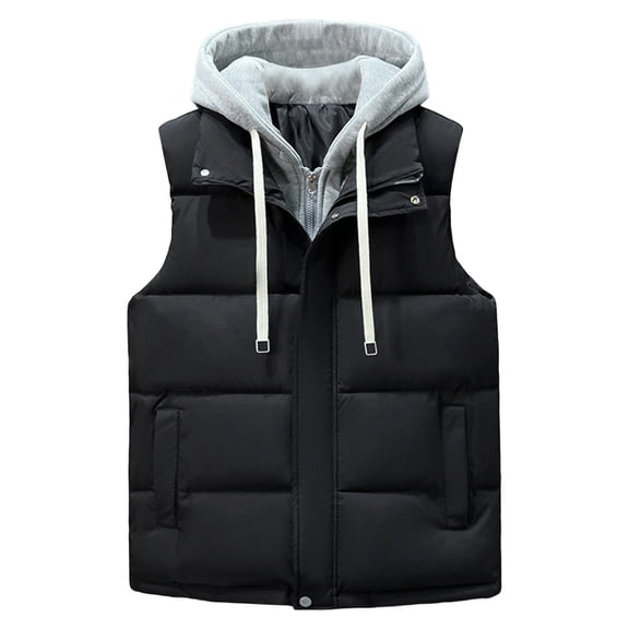 Daznico Jackets for Men,Autumn Winter Warm Knitted Vest for Casual Sleeveless Outerwear Layerable Thermal Sweater Coats,Mens Winter Coats,Size:3XL