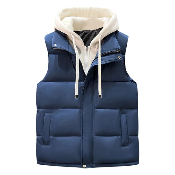 Daznico Jackets for Men,Autumn Winter Warm Knitted Vest for Casual Sleeveless Outerwear Layerable Thermal Sweater Coats,Mens Winter Coats,Size:M