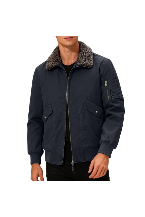 Jackets for Men,Lined Jacket with Heavy Duty Utility Outerwear for and Comfortable Casual Wear,Mens Winter Coats,Size:XXL