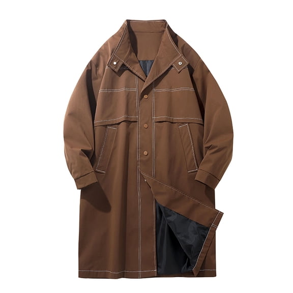 Daznico Jackets for Men,Longline Anorak Jacket British Casual Outerwear Coat for Autumn Winter Seasons with Relaxed Fit,Mens Winter Coats,Size:3XL