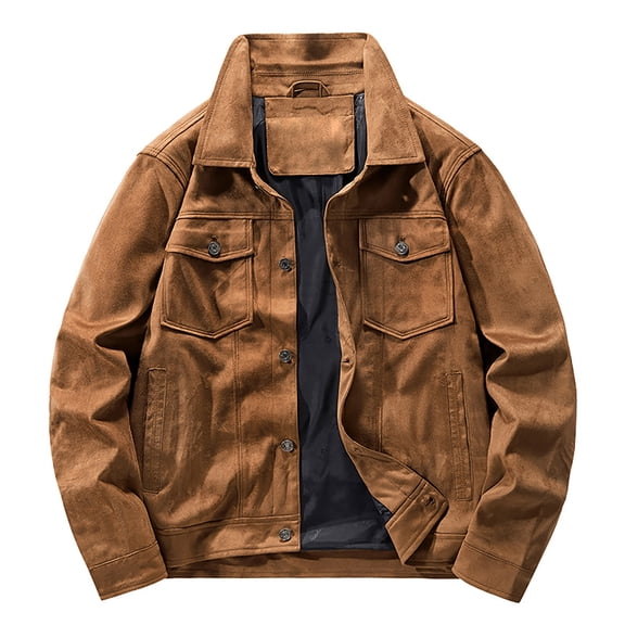 Daznico Jackets for Men,Men's Autumn and Winter Retro Outdoor Sports Casual Lapel Jacket Coat,Mens Winter Coats,Size:M