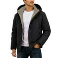 thumbnail image 1 of Daznico Jackets for Men,Men's Autumn and Winter Thickened Outdoor Casual Loose Fit Hooded Jacket Coat,Mens Winter Coats,Size:5XL, 1 of 8