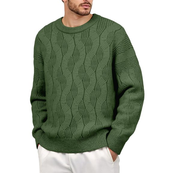 Daznico Jackets for Men,Men's Knitted Sweater Coat With Knit Crewneck For Cozy Autumn Winter Comfort,Mens Winter Coats,Size:M