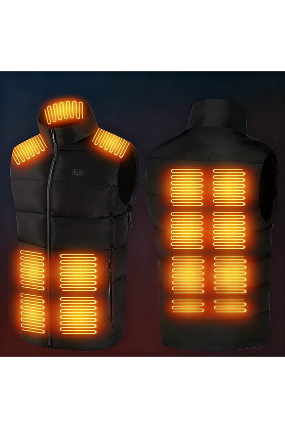 Jackets for Men,Smart LED Heated Vest with Three Brightness Settings for Warmth and Cold,Mens Winter Coats,Size:S