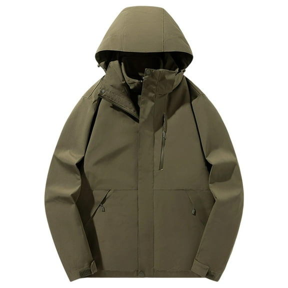 Daznico Jackets for Men,Winter Down Jacket Warm Insulated Coat with Hood for Cold Weather Outdoor Activities,Mens Winter Coats,Size:M