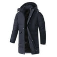 thumbnail image 1 of Daznico Jackets for Men,Winter Jacket for Loose Fit Mid Length Outdoor Coat with Thickened and Detachable Hood,Mens Winter Coats,Size:3XL, 1 of 5