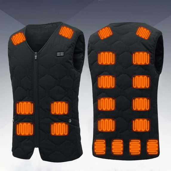 Daznico Jackets for Men,Winter Smart Heated Vest Outdoor Warmth Cold Unisex Vest Thermoregulating Vest,Mens Winter Coats,Size:XXL