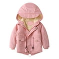 thumbnail image 1 of Daznico Kids Boys Girls Winter Thicken Coat Solid Hooded Jacket Toddler Windproof Thick Warm Outwear,Kids Winter Coat,4-5 Years, 1 of 6