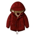 thumbnail image 1 of Daznico Kids Boys Girls Winter Thicken Coat Solid Hooded Jacket Toddler Windproof Thick Warm Outwear,Kids Winter Coat,4-5 Years, 1 of 6