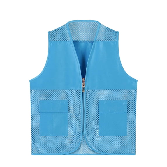 Daznico Kids Unisex Mesh Breathable Fishing Vest Pockets Photography Travel Hiking Waist Coat Jacket,8-9 Years