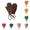thumbnail image 1 of Daznico Knitted Mittens, Winter Warm Hanging String Baby Gloves, Soft Cozy Outdoor Cold Weather Children Daily Windproof Hand Warmers, 1 of 3