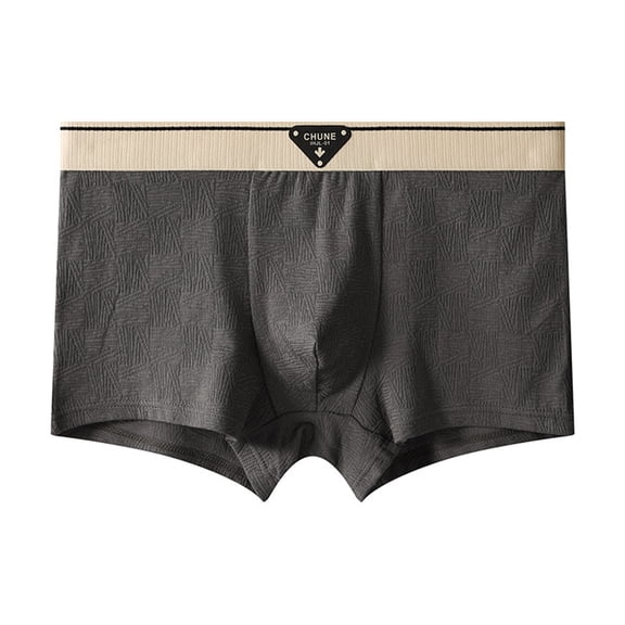 Daznico Men's Fashionable Ice Silk Soft Mid Waist Large Sized Breathable Underwear for Everyday Casual Comfort,Mens Underwear,M