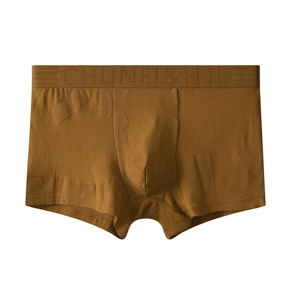 Daznico Men's Fashionable Ice Silk Soft Mid Waist Large Sized Breathable Underwear for Everyday Comfort and Casual Wear,Mens Underwear,M