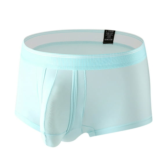 Daznico Men's Ice Silk Comfort Performance Mid Rise Underwear for Everyday Wear in Breathable Lightweight Fabric Men's Underwear,Mens Underwear,L