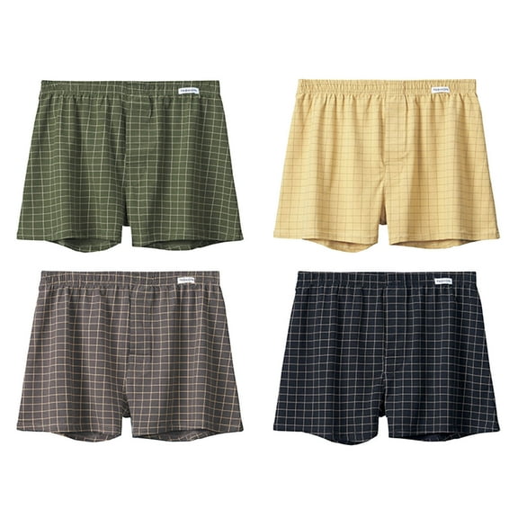 Daznico Men's Lightweight Relaxed Fit Home Pants for Everyday Comfort and Breathable Wear 4PCS,Mens Underwear,L