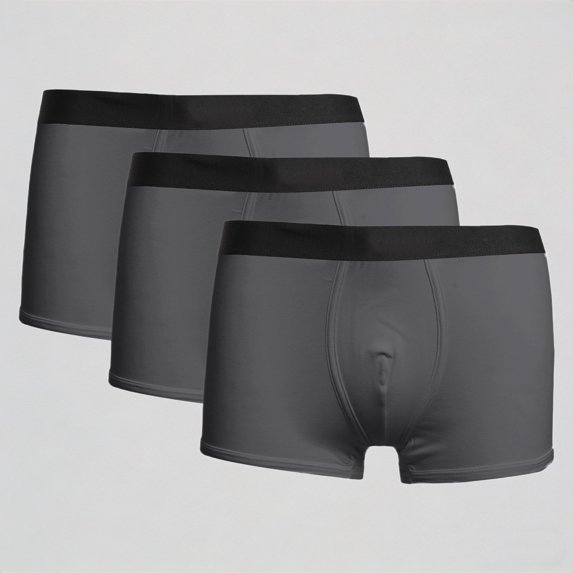 Daznico Men's Mid Rise Boxer Briefs 3 Pack Milk Silk Breathable Soft Stretchy Moisture Wicking Daily Wear Underwear for Men,XL