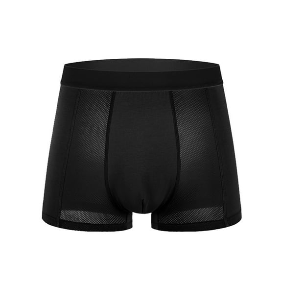 Daznico Men's Underwear Summer Flat Breathable Mesh Solid Color Four-Corner Briefs for Everyday Comfort and Lightweight Support,Mens Underwear,XXL