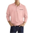 thumbnail image 1 of Daznico Mens Shirts - Men Shirts Long Sleeve Business Casual Shirts with Pocket - Shirts for Men,Color:Pink,Size:M, 1 of 5