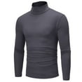 thumbnail image 1 of Daznico Mens Shirts - Men Warm High Collar Thermal Underwear Men Basic Plain T Shirt Blouse Pullover Long Sleeve Top - Shirts for Men,Color:Dark Gray,Size:S, 1 of 6