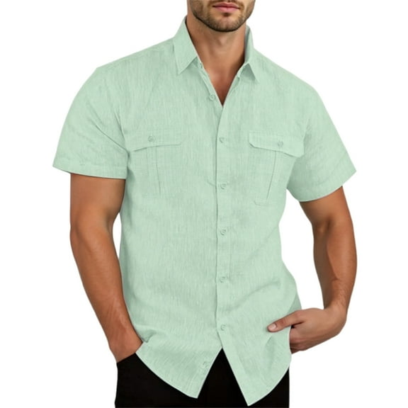 Daznico Mens Shirts - Men's Shirt Comfortable Breathable Formal Casual Slim Fit Long Sleeve Button Down Shirt for Business Wear - Shirts for Men,Color:Blue,Size:3XL