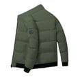thumbnail image 1 of Daznico Mens Winter Jacket - Male Autumn and Winter Solid Color Stand Collar Long Sleeve Thickened Jacket To Keep Warm and Cold Coat -Winter Coats for Men,Color:Army Green,Size:L, 1 of 3