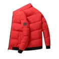 thumbnail image 1 of Daznico Mens Winter Jacket - Male Autumn and Winter Solid Color Stand Collar Long Sleeve Thickened Jacket To Keep Warm and Cold Coat -Winter Coats for Men,Color:Red,Size:4XL, 1 of 3