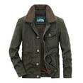thumbnail image 1 of Daznico Mens Winter Jacket - Men's Winter Velvet Jacket with Loose and Casual Corduroy Thick and Warm Collared Jacket -Winter Coats for Men,Color:Green,Size:L, 1 of 5