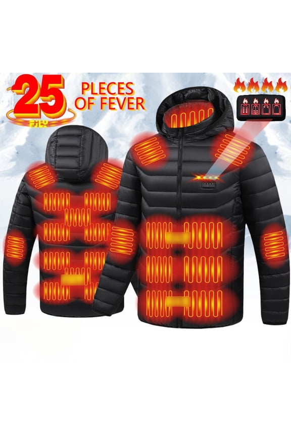 Jackets for Men,Smart Heated with Full Warming Technology Thermal Heated Jacket for Outdoor Winter Cold Weather,Mens Winter Coats,Size:4XL
