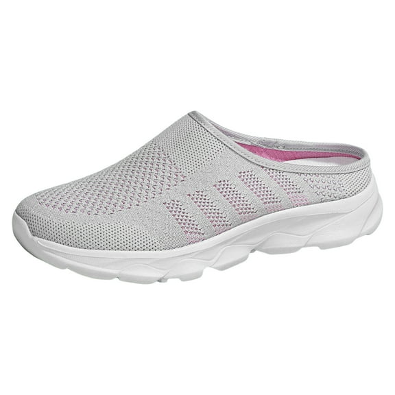 Daznico Mesh Shoes for Women - Summer Women Slippers Mesh Breathable Lightweight Flat Bottom Half Slippers Casual,Size 6.5