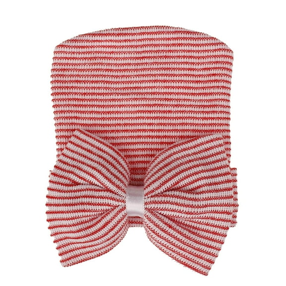 Daznico Baby Bow Turban Hat Knit Head Wrap Cute Beanie for Boys Girls