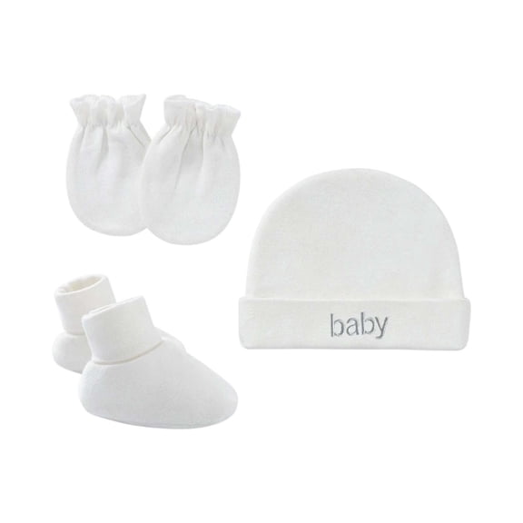 Daznico Baby Hat Mittens and Booties Set Soft Delicate Skin Gentle Stretch Fit Scratch Prevention