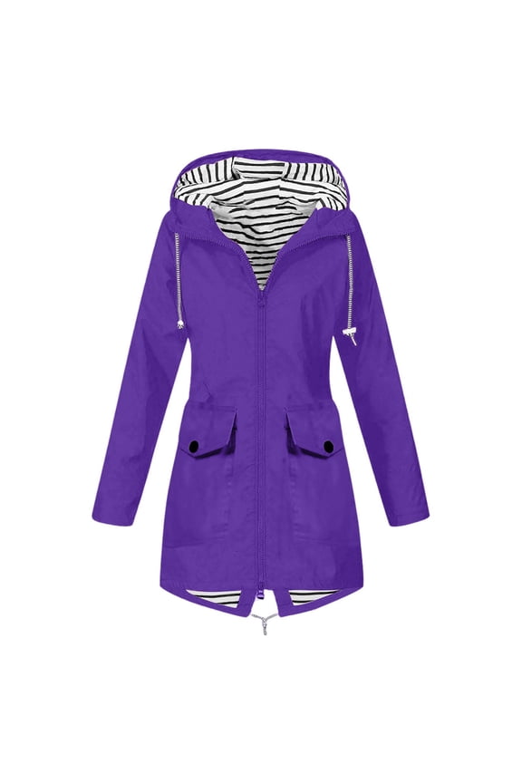 Outdoor Hooded Jacket Lightweight Anorak Coat for Breathable Design with Functional Pockets for Travel and Daily Wear,L