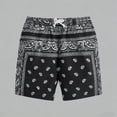 thumbnail image 1 of Daznico Paisley Print Casual Shorts for Boys Girls Summer Elastic Waist Breathable Comfy Playwear with Drawstring,13-14 Years, 1 of 3
