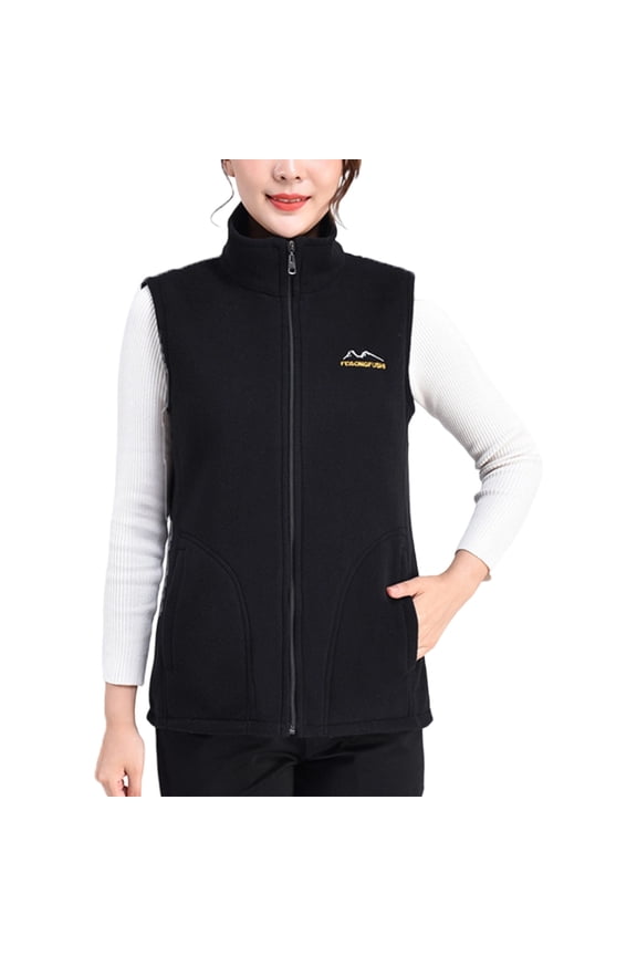 Plus Size Vest for Mid Age Soft Stand Collar Warm Winter Vest Cozy Lightweight Outdoor Indoor Wear,Womens Vest,Jackets for Women,3XL