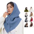 thumbnail image 1 of Daznico Scarf for Women, Unisex Knit Scarf Hat 2 In 1 Convertible Winter Neck Warmer with Drawstring for Cold Weather, 1 of 3