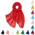thumbnail image 1 of Daznico Scarf for Women, Women Summer Casual Colorful Multicolor Solid Color Chiffon Thin Regular Silk Scarf Sunscreen Scarf, 1 of 4