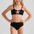 thumbnail image 1 of Daznico Sequin Accent Smocked Spaghetti Strap Two-Piece Bikini Swimwear Bathing Suit (Girls'),7-8 Years, 1 of 8