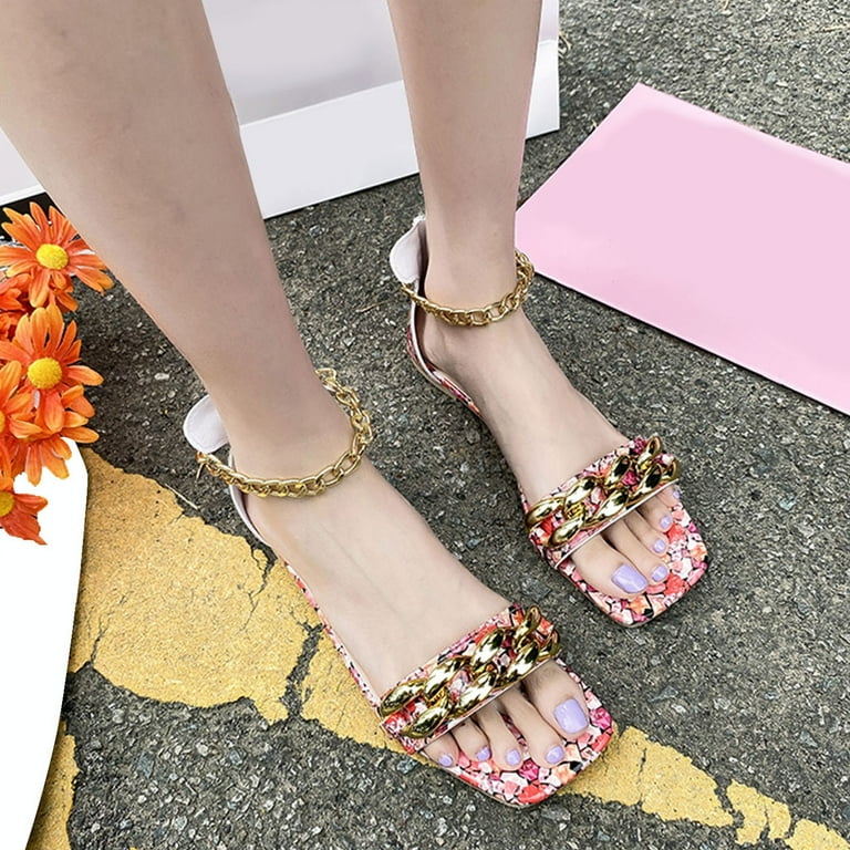 Daznico Slippers for Women Leisure Roman Style Women s Flowers