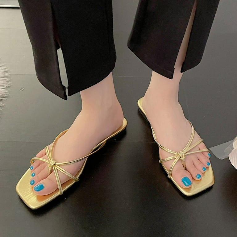 Thin outlet strap slippers