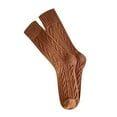 thumbnail image 1 of Daznico Socks for Women - Autumn Winter Thick Warm Retro Coffee Color Knit Long Socks for Women, 1 of 3