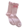 thumbnail image 1 of Daznico Socks for Women - Women Socks Bow Crew Socks Lolita Dress Breathable Soft Girls Socks, 1 of 5