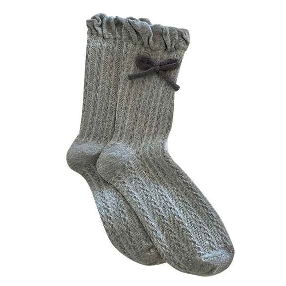 Daznico Socks for Women - Women Socks Bow Crew Socks Dress Breathable Soft Girls Socks