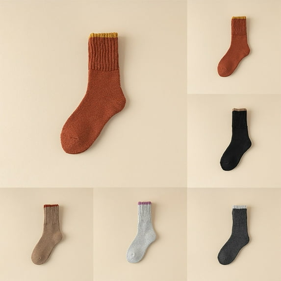 Daznico Socks for Women - Women's Boot Socks Winter Solid Color Thick Thermal Socks