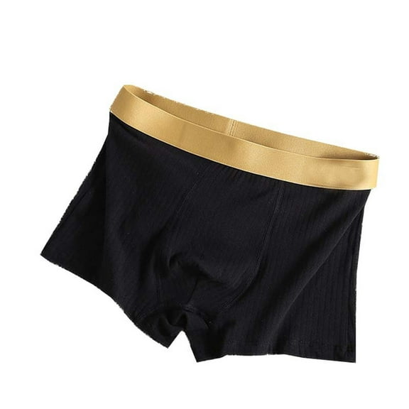 Daznico Solid Color Men's Flat Pants Breathable Underwear for Everyday Comfort with Four Corners Design for Maximum Support and All-Day Wear,Mens Underwear,L