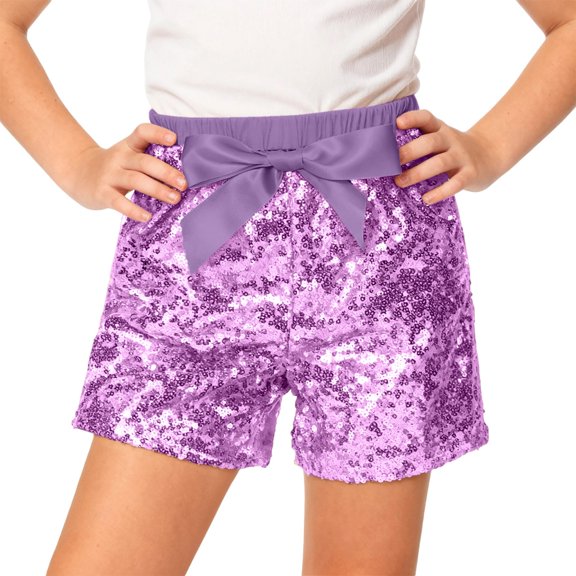 Daznico Sparkling Kids Shorts for Festival Party Outfit,Mardi Gras Clothing,4-5 Years