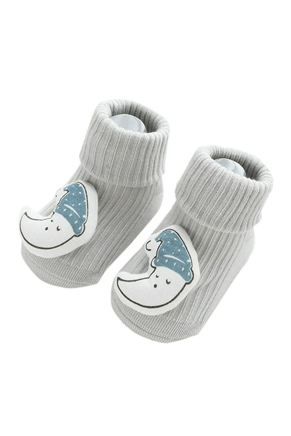 Spring and Autumn Baby Boots 3D Cartoon Toy Design Non Sole Loose Neck Comfortable Floor Socks,1-3 Years