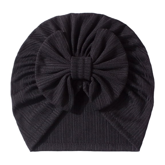 Daznico Striped Baby Hat with Soft Bow Warm Knit Beanie Toddler Cute Waffle Texture Cozy Headwear