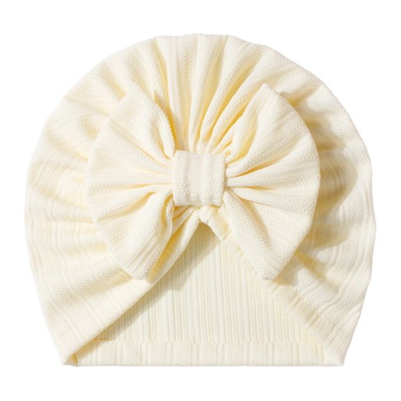 Daznico Striped Baby Hat with Soft Bow Warm Knit Beanie Toddler Cute Waffle Texture Cozy Headwear