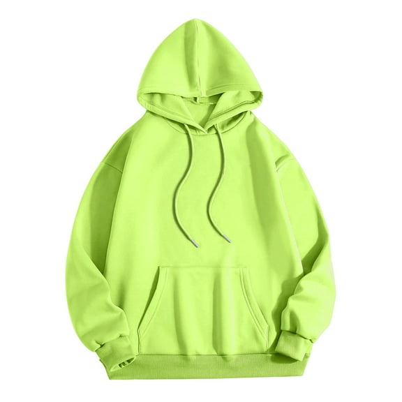 Daznico Sweatshirt for Women - Womens Daily Home Outdoor Workout Solid Long Sleeve Hoodies Sweatshirts Pocket Top Sweatshirt, Hooded Sweatshirt Women,Color:Mint Green Size:M