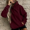thumbnail image 1 of Daznico Sweatshirt for Women,Womens Slim Sweatshirts Pullover Hoodies Short Velvet Sweaters Long Sleeve with Pockets Winter Fall Outfits,Women's Hoodies & Sweatshirts(Color:,Size:XL), 1 of 4